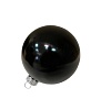 Шар новогодний глянец 80мм черный, (4шт) GreenTerra