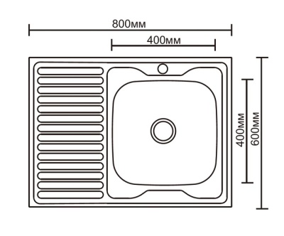 Мойка кухонная металлическая Ledeme L68060-6R