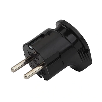 Вилка угловая с заземлением белая ЭРА Vx3-B