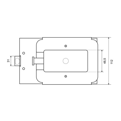 Замок накладной Ригель Palladium 109162