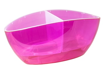 Вазон Орхидея 32x15x14 см 1л прозрачный, малиновый Алеана