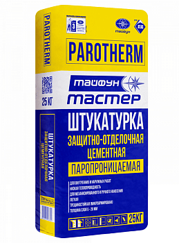 Штукатурка цементная защитно-отделочная PAROTHERM, 25 кг
