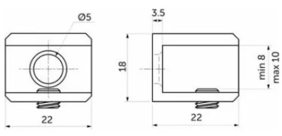 Полкодержатель для стекла 8-10мм AK104 хром AKS