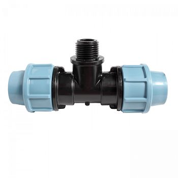 Тройник ПЭ с наружной резьбой 20x1/2