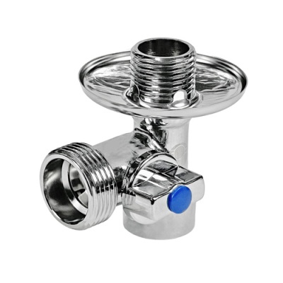 Кран шаровой латунный 1/2''х3/4''х1/2'' левый VALFEX VF.256.N.05
