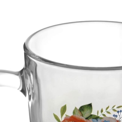 Кружка стеклянная Капучино. Романтика 300 мл Belbohemia 07с1334-40 ДЗ Романтика