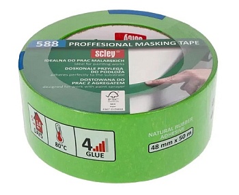Лента малярная SCLEY 588 зеленая 48ммх50м 0300-885048 Hardy