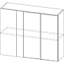 Шкаф настенный угловой 72 см белый SV-Мебель Ш1000у