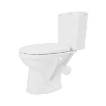 Унитаз-компакт Керамин Рива белый (с мягким сиденьем, косой выпуск)