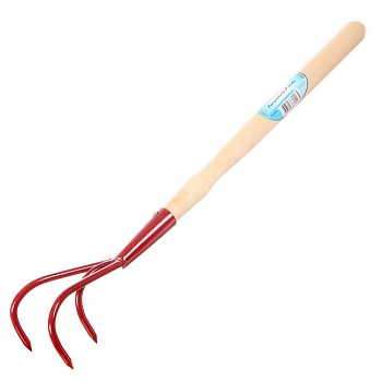 Рыхлитель 3 зубый с деревянным черенком Р-3(м) с/р, ИнструмАгро