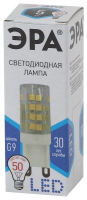 Лампа светодиодная STD LED JCD-5W-CER-840-G9 G9 5Вт ЭРА