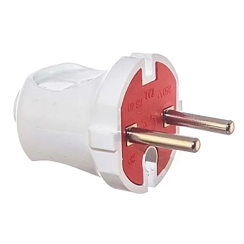 Вилка без заземления белая IP20 EL-BI 505-000601-810