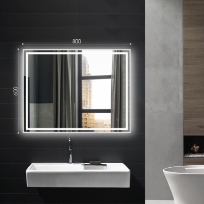 Зеркало 80x60 см Алмаз-Люкс ЗП-156 (подсветка, сенсор, диммер)