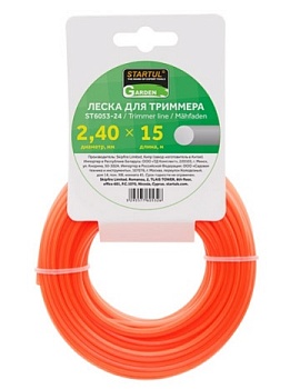 Леска триммерная ф2.4ммx15м с круглым сечением STARTUL GARDEN