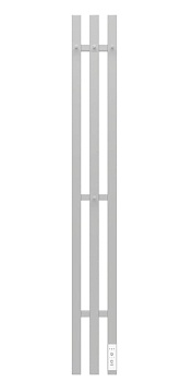 Полотенцесушитель GRANULA 15x150 Квадро Вертикаль белый (электрический)