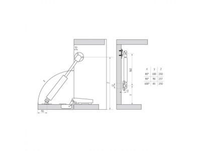 Подъёмник газовый 60N секретерный, STARFIX SMF-7282