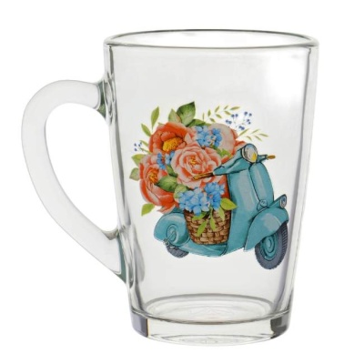 Кружка стеклянная Капучино. Романтика 300 мл Belbohemia 07с1334-40 ДЗ Романтика