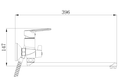 Смеситель для ванны и душа FLAT Nordline 21117015