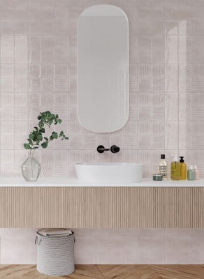 Плитка облицовочная Sweety pink square wall 02 250х600мм Gracia Ceramica