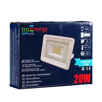 Прожектор светодиодный 20W, 6500К, белый, 13112, Truenergy