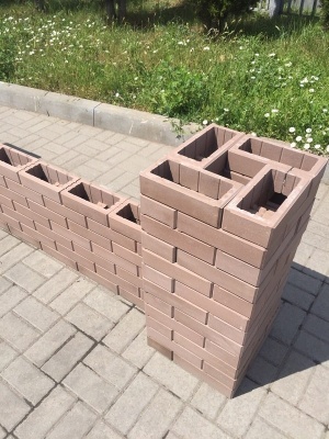 Наборный блок для столба забора (ТБЛОК-С1 сталь) 240x120x65мм Рубелэко