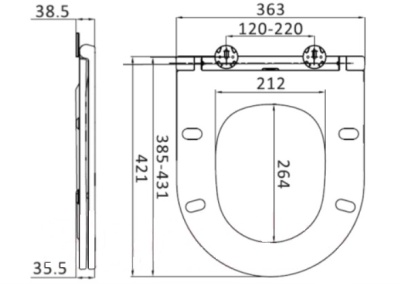 Сиденье для унитаза AM.PM Spirit C707857WH (для C701700WH)