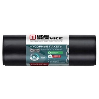 Мешки для мусора Titan LD Особопрочные 120 л 10 шт One Service