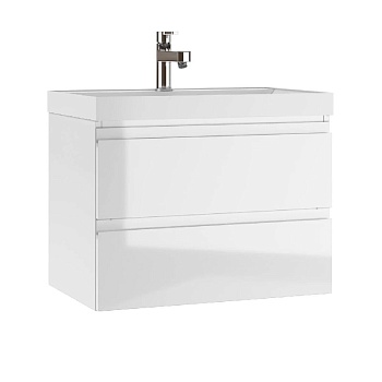 Тумба под умывальник Домино Classica 70 Graffo подвесная В2 DGr2115T (белый глянец)