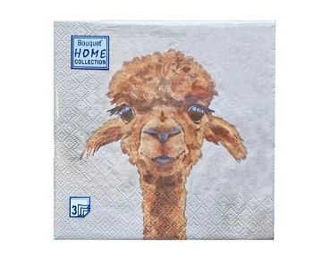 Салфетки бумажные Альпака 33x33 см Bouquet Home Collection Classic 20 шт