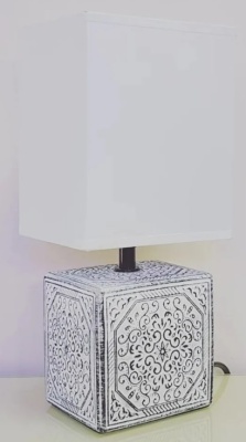 Светильник настольный 505 Пьемонт бело-черный/белый E14 Lucia