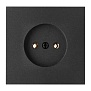 Розетка 1-ая Carre графит без заземления Bylectrica РС16-1601