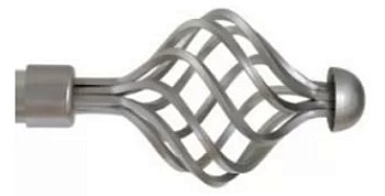 Наконечник Вито 25 мм, матовый хром, 2 шт