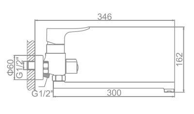 Смеситель для ванны и душа LF82234 Loffrey