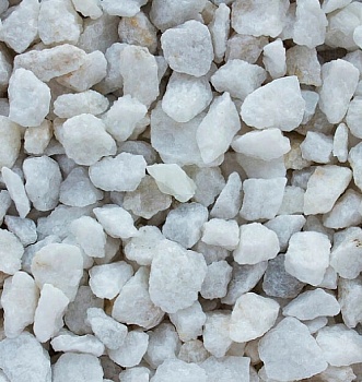 Щебень декоративный (мраморный) белый, 20кг фракция 10-20мм