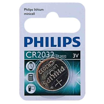 Элемент питания (батарейка) литиевый Philips CR2032-1BL