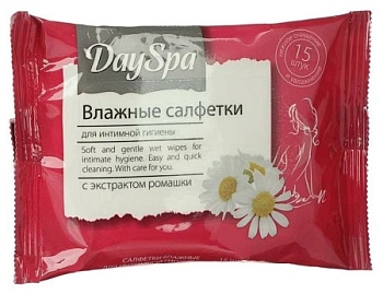 Салфетки влажные  для интимной гигиены пантенол, молочная кислота 15шт. Day Spa Салфетки влажные  для интимной гигиены пантенол, молочная кислота 15шт. Day Spa