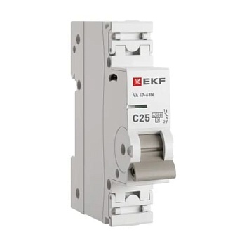 Автоматический выключатель ВА 47-63N 25А 1П EKF PROxima