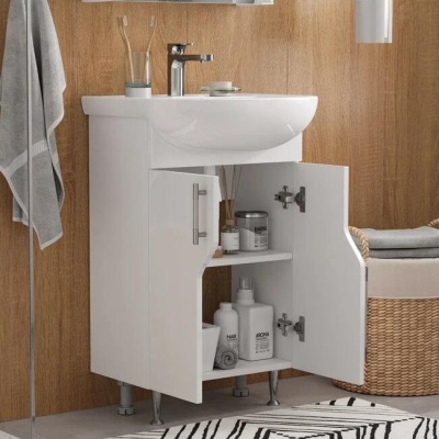 Тумба напольная Bruno 50.2D с умывальником Рива 50 VOLNA