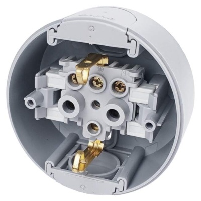 Розетка 1-ая xOne с заземлением серый Ovivo 406-240000-217