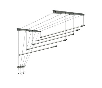 Сушилка потолочная алюминиевая 1,8 м, SILVER STYLE, PERFECTO LINEA, 36-004845