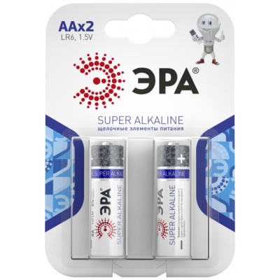 Элемент питания (батарейка) щелочной ЭРА LR6-2BL