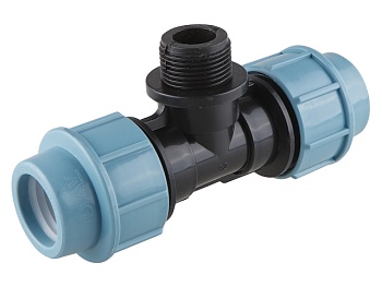 Тройник для ПЭ-труб с наружной резьбой 25x1/2