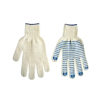 Перчатки х/б 10-й класс 5-х нитка с ПВХ белые ПРАКТИК 652406