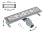 Сливной трап горизонтальный D50 решетка нерж., сухой затвор, 65х400мм AV Engineering