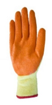 Перчатки х/б 10 класс с латексным покрытием р. 10, желтые 650006