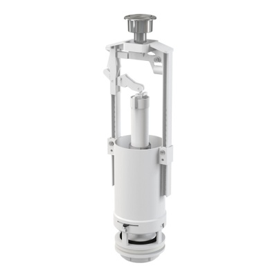 Сливной механизм для смывных бачков, однорежимный, Alca Plast A2000-CHROM-BL-01