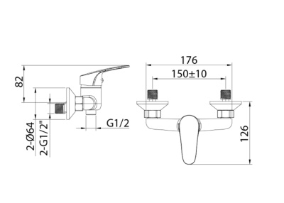 Смеситель для душа Simp SIMSB00M03 Milardo