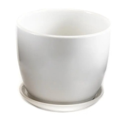 Горшок для цветов керамический с подставкой 17x16 см, TX93003-2