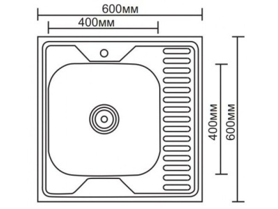 Мойка кухонная металлическая Ledeme L96060-6L