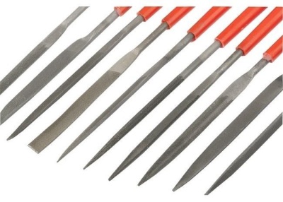 Набор надфилей 180 х 5 мм, 10 шт, пластиковые рукоятки Matrix